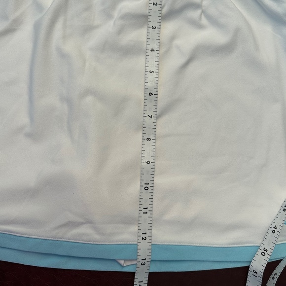 Nike White Tennis/pickle ball skirt with light blue trim. Size L - Picture 4 of 5
